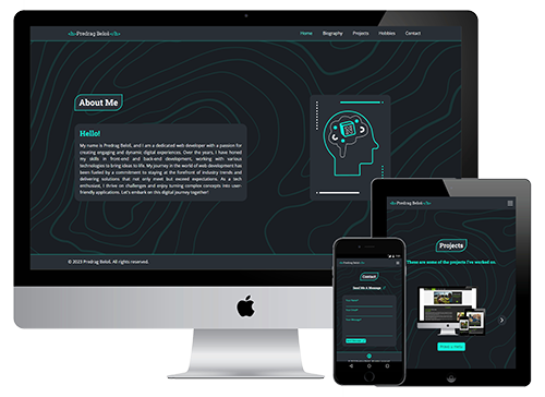 Project Predrag Beloš portfolio on desktop, tablet and phone
